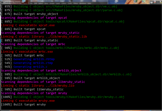 CMake mruby build